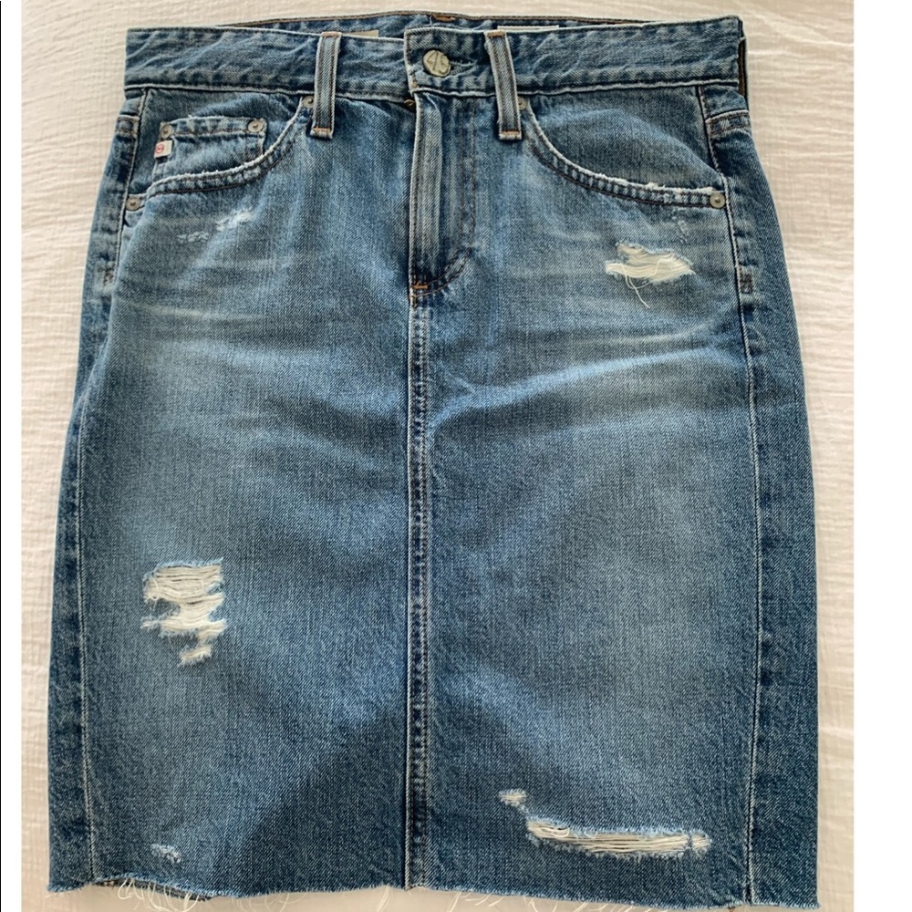 AG “The Erin” Pencil Denim Skirt, Size 25